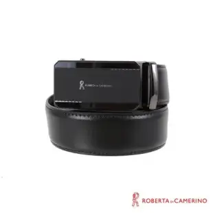 【Roberta di Camerino】頭層牛皮 - 幾何鋅扣 - 自動扣皮帶 - 1