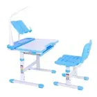Adjustable Kids Study Desk and Chair Set with Lamp for Homework Activities