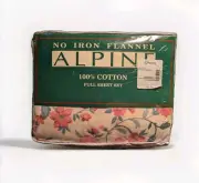 Vintage Alpine No Iron Jc Penny Flannel Bed Sheet Set Full Floral New