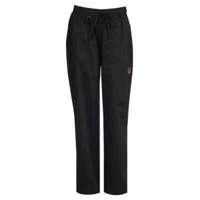 WINCO Chef Pants Drawstring, Small, Black