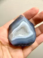 Natural geode quartz crystal agate point tower polished 296