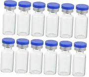 LRXIYODE 50Pcs Glass Vials for Liquid Storage Durable Sample Storage Bottles with Caps for Experiments Laboratories Hospitals Home Use Transparent Design for