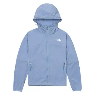 【The North Face】TNF 風衣外套 防潑水防曬連帽 W SUN SMOOTH WIND JKT - AP 女 藍(NF0A87UYQEO)