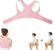 Ezata Seamless Posture Corrector,Back Brace Posture Corrector for Women and Men,Back Straightener Posture Corrector Men,Back Brace for Posture,Spine Corrector,Back Brace Posture Corrector (M,Pink)