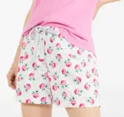 NEW PETER ALEXANDER ROSES FLORAL COTTON PJ SHORTS LARGE L RRP$49.95