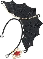 [VALICLUD] Gothic Spiderweb Style Ear Cuff Non-piercing Ear Clamp for Women Earring Decoration for Halloween