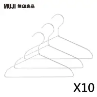 在飛比找momo購物網優惠-【MUJI無印良品】鋁製洗滌用衣架/3支組/約寬33cm(1