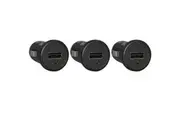 3PK Force 1A USB Car Charger for Android iPhone iPad Tablet GPS Smartphones BLK