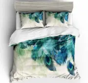 3D Peacock Ling ZHUA2323 Bed Pillowcases Quilt Duvet Cover Set Queen King Zoe