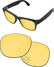 [PapaViva] Replacement Lenses Compatible with Ray-Ban Meta RW4008 53mm Sunglass HD Yellow Non-polarized