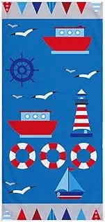 Ocean Pattern Kids Adults Beach Towel Microfiber Quick Dry Bath Towels Big Beach Yoga Mat Travel Sunscreen Shawl Women Outdoor Beach Camping