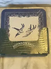 NIP Johnson Brothers Blue Willow Cork-backed Coasters, Set of 4, 4 inch