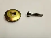 Kronos Bicycle Headset and Stem Top Cap with Kronos titanium bolt - Gold