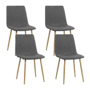 Set of 4 Collins Dining Chairs - Dark Grey