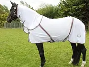 Rhinegold Kenya Mesh Fly Rug + Neck Cover-5/6-White