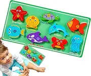 Tear and Pull Puzzle - Matching Puzzle Educational Animal Jigsaw,Shape Sorter, Colorful Early Learning Toys for Classroom, Nursery School Use