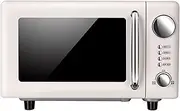 Nostalgia Classic Retro, 1150-Watt Countertop Microwave Oven with LED Display, Mini Microwave Flat Barbecue Integrated Household 20L Little Surprise
