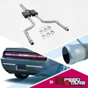 2.5" OD Oval Tip Muffler Axle Cat Back Exhaust for 09-14 Dodge Challenger 5.7L