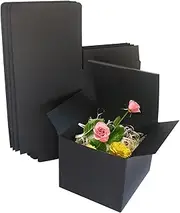 Black Kraft Gift Boxes, 130x130x130mm Small Empty Gift Boxes with Lids for Presents, Sweet Favour Boxes for Parties, Weddings or Birthday(Pack of 10)