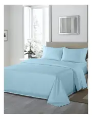 [Royal Comfort] 1200TC Ultrasoft 4 Piece Sheet Set in Light Blue