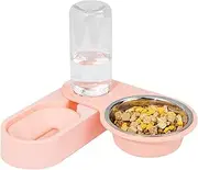 Cat Feeder and Water Dispenser - Rotal 2" Pet Bowl, Stainless Steel Pet Supplies, Non-Slip Portable Automatic Feeder for Cats, Dogs, Bunny