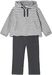 [Generisch] Generico Mayoral 4859 Girls Casual Set Striped Hooded Sweatshirt with Wide Trousers Made of Soft Fabric, Perfect Outfit for School and Leisure, Mayoral 4859