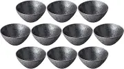 Set of 10 Dry Black 3.8 Bowls [4.5 x 2.4 inches (11.5 x 6 cm), 11.2 fl oz (285 cc] | Small Bowl