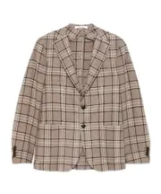 checked blazer IT48 taupe