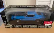 Sunstar 1971 Mustang Mach 1 351 Grabber Blue NIB - Metal Die-cast 1:18