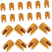 20pcs Self-Tapping Braces Screwdriver Torque Hardware Nuts Drill Threaded Bolt Ratchet Electric Screws Wrench Thread Reinforce Repair Tool Female Thread Nut Stainless Steel Golden