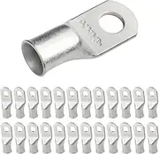 SELTERM UL Listed Marine Grade American Wire Gauge Lugs, Battery Cable Ends, Tin Plated Copper Eyelets, Tubular Ring Terminals, Closed End Crimp Connectors — 8 AWG (10 mm²) to 250 MCM (150 mm²)