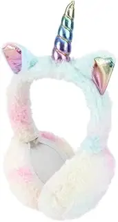 [LIFKOME] Plush Warm Earmuffs for Women Unicorn Ear Muffs Soft Girl Ear Warmer Stylish and Cozy Winter Accessory