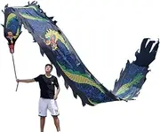 MIXXON 3D Outdoor Dragon Poi Ribbon Dancer, Chinese-Style Dragon Poi Ribbon with Head, for Various Uses Like Gymnastics, Kids Exercise, Park Play,8m(26.2ft)