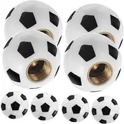 ADOCARN 8pcs Unique Valve Stem Caps Football Shape Air Valve Covers for Cars Bicycles Motorcycles Durable Multipurpose Tire Caps Easy Tool Installation Eye Catching Design