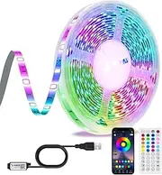 LED Strip Lights 10M, USB APP Control Colour Changing LED Lights with Remote, Music Sync Built-in Mic, for Bedroom,Party,Home Christmas Decoration