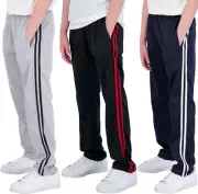 3 Pack: Boys' Tricot Open Bottom Fleece-Lined Sweatpants with Pockets