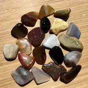 10oz Lot Polished Stones Crystals Minerals Colorful Mixed Tumbled Rocks 1" to 2"