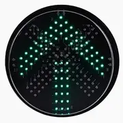 Traffic Light, 300mm Red Fork Green Arrow 2 in 1 Traffic Light LED Traffic Light Lane Indicator, Toll Lane Signal, IP65 Waterproof and Dustproof, Working Voltage 100-240VAC, 12-24VDC(Size:100-240VAC)