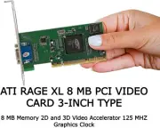 8MB Graphics Card VGA PCI 32Bit for Server Industrial Computer Multi-Display XL
