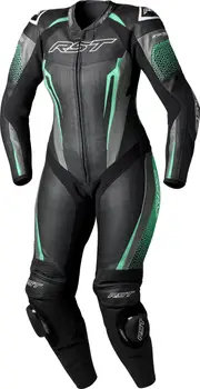 RST TracTech Evo 5, leather suit 1pcs. perforated women , color: Black/Grey/Turquoise , size: XXL