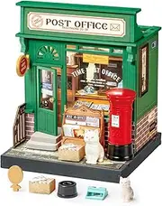 Rolife DIY Mini Building House Miniature Kit-Century Post Office, Miniverse Lifestyle Mini Bookshelf Decoration, DIY Hobbies/Gifts for Craftsman (Century Post Office)
