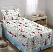 Elf On The Shelf Christmas 3 Piece Flannel Twin Sheet Set New