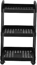 JECOMPRIS Rolling Cart with Wheels Sturdy Bedside Storage Organizer Stylish Mobile Cart for Home Office Kitchen Easy Assembly