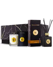 Wallford 2pc Candle With Pumpkin Spice & Hotel Collection Reed Diffuser Set