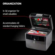 Fireproof Document Safe Box Hidden Envelope File Folder Waterproof Lock Storage