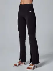 Running Bare Flare on Yoga Pants. Women's Yoga Clothing- Black