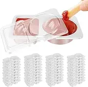 Hnvdkln 40 PCS Double Compartment Condiment Container with Lids, Reusable Double Condiment Containers, Clear Two-Compartment Salad Dressing tomato sauce Container