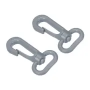 2pcs Plastic Swivel Snap Hook Lobster Clasp Buckle for Webbing Strap Gray