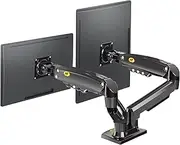 North Bayou F160 Dual Monitor Full Motion Desk Mount with Gas Spring for Two Computer Monitors 17'' - 27" LED LCD Flat Panel TVs from 2kg Upto 6.5kg per arm.