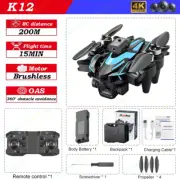 K12Max FPV Drone with Three HD Camera Liquid Crystal Display RC Quadcopter Brush